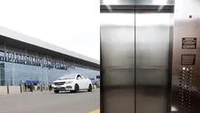 Se registró la caída de un ascensor con dos personas adentro en la torre de control del nuevo Jorge Chávez