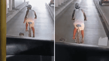 Ciclista es captado invadiendo el carril exclusivo del Metropolitano y genera indignación de los pasajeros: "Conchudo"