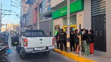 Alarmas de banco evitan robo en Chepén: delincuentes golpean a vigilante y huyen sin dinero