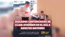 Juzgados contenciosos de CSJAR atienden en el día a adultos mayores