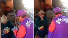 Censista encuentra a adulta mayor en situación vulnerable en Áncash y decide regalarle su almuerzo durante Censo 2025