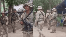 Santa Rosa: militares y Marina de Guerra patrullan la localidad tras colocación de bandera de Colombia