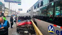 Combi pierde el control en Independencia y choca contra barandas del Metropolitano: dos jóvenes heridos