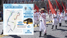 Desvíos por el Aniversario de Arequipa: calles cerradas y rutas alternas por paseo del estandarte en la Ciudad Blanca