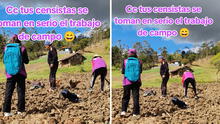 Censista ayudó a labrar la tierra para que su compañera pueda censar a agricultor: "Trabajo en equipo"
