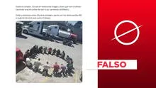 Imagen de un círculo de oración hecho por choferes no fue tomada en México en 2025