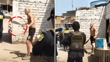 Adulto mayor acusado de golpear a su esposa se enfrenta con machete a policías en intervención en Chimbote