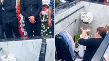 Mujer cuelga ropa de su familiar fallecido en curiosa tumba con vidros de cristal: “¿Es sepelio o mudanza?”