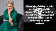 Bette Midler sells Tesla and calls it a "symbol of racism, greed, and ignorance"