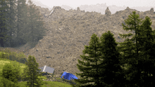 Swiss village nearly destroyed by landslide following glacier collapse