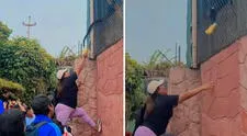 Peruana cruza seguridad para alimentar a monos en el Parque de las Leyendas y provoca indignación en redes: "Está prohibido"