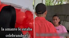 Mujer le celebra el cumpleaños a su pareja, pero llega la esposa del festejado y les arruina la fiesta: “Destruyó todo”