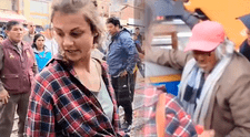 Retiran a turista inglesa del puente Belén y trasladan a anciano indigente a un lugar de resguardo en Cusco