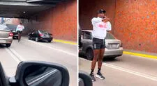 Auto de Luis ‘Cuto’ Guadalupe se malogra en plena Vía Expresa y conductores lo trolean: “Le faltó la fe”