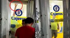 Cliente se queda encerrado en cajero de banco y usuarios reaccionan: “Lo atrapó el dinero”