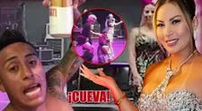 Pamela López vivió momentos incómodos en evento: se cayó en el escenario y el público le recordó a Christian Cueva