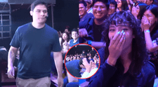 Curwen sorprende con tierno beso a su novia Carla en evento de 'Habla Good' en el teatro Canout
