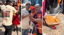 Hinchas de Universitario de Deportes sorprenden al regalar almuerzo a la hinchada rival de los Chankas