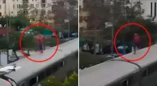 Captan a hombre disfrazado de Spider-Man corriendo sobre los trenes de López Aliaga: “Está buscando al Dr. Octopus”