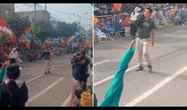 Peruano participa presuntamente ebrio en desfile de Fiestas Patrias y causa furor en redes: "El sargento Huascarán"