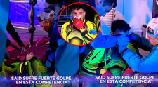 Said Palao sufre fuerte accidente en ‘EEG’ y llora en vivo al ver su nariz: fue atendido de emergencia y trasladado a una clínica