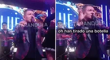 Dilbert Aguilar explota tras recibir botellazo durante su show en discoteca: "¿Quién fue?"
