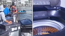 Peruana compró lavadora de contenedor por S/50 y muestra si realmente funciona: "Fui a Ancón y aproveché"