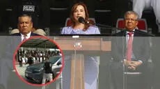 Dina Boluarte es escoltada por 12 vehículos en ceremonia, mientras inseguridad ciudadana aumenta