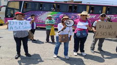 La Libertad: vecinos protestan contra Dina Boluarte durante ceremonia de entrega de títulos de propiedad