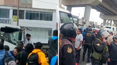 SJL: transportistas informales agreden a 5 fiscalizadores de la ATU y rompen parabrisas de grúa