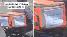 Repartidor de Rappi pega singular cartel dirigido a conductores en Lima: “Si me gritas, lloro”