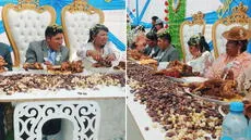 Matrimonio puneño deslumbra a sus invitados con espectacular banquete: "Es solo la entrada"