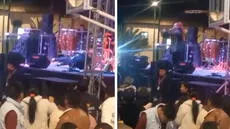 Cantante cae en pleno concierto y usuarios reaccionan: "Sincroniza sus movimientos con la letra"