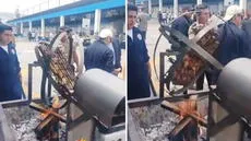 Jóvenes peruanos crean parrilla automática y usuarios dicen: “Prepara pollo al átomo”