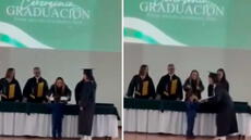 Niño sube a escenario y entrega diploma de graduación a su madre: "Lo hemos conseguido"