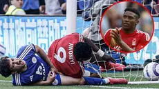 Delantero del Nottingham Forest quedó en coma tras operación de urgencia luego de chocar con el poste en pleno partido