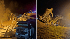 Tragedia en Rusia: un puente colapsa sobre un tren con pasajeros y deja al menos 7 muertos