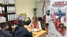 Presidenta de la Corte entrega 65 depósitos judiciales a madre alimentista de manera virtual