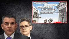 Suspensiones anuladas: Carlincatura expone los ataques del jefe de la ANC contra Domingo Pérez y Rafael Vela