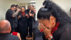 Eva Ayllón se conmueve al recibir romántica ‘pedida de mano’ y genera revuelo en redes sociales: “Se nos casa”