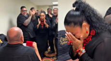 Eva Ayllón se conmueve al recibir romántica ‘pedida de mano’: “Se nos casa”