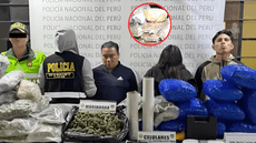 Policía captura a sujetos con más de 120 kilos de marihuana camufladas en vivienda de SMP