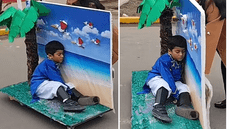 Escolar es viral por dormir como Don José de San Martín en pleno desfile: "Se tomó bien en serio su personaje"