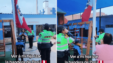 Madre venezolana se emociona al ver a su hija izar la bandera de Perú: "Agradecida por las oportunidades"