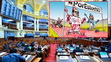 Por estos no: Carlincatura expone a los títeres de líderes políticos que postularon a la Mesa Directiva del Congreso