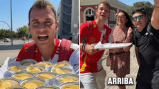 Tiktoker español prepara papa a la huancaína para repartirlo en calles de España y sorprende a sus compatriotas: "¿Esto es de Perú? Es bueno"