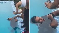Joven se queda completamente dormido en la piscina y deja a usuarios en shock: “¿Jack, eres tú?”