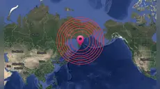 Terremoto en Rusia de magnitud 7.8 se registró este jueves frente a las costas de la península de Kamchatka