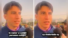 Fernando  Gaibor fue insultado por hincha de la U. de Chile en plena entrevista