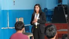 Orientan a alumnos del colegio Manuel Muñoz Najar sobre consecuencias por delitos de violencia